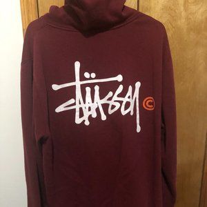 Stussy basic logo burgundy SZ large